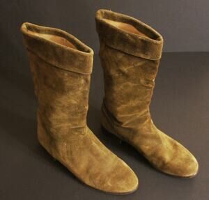 Vero Cuoio Ladies Brown Suede Italian Leather Boots - Size 10D